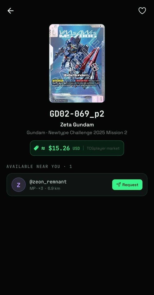 Card price and nearby owners